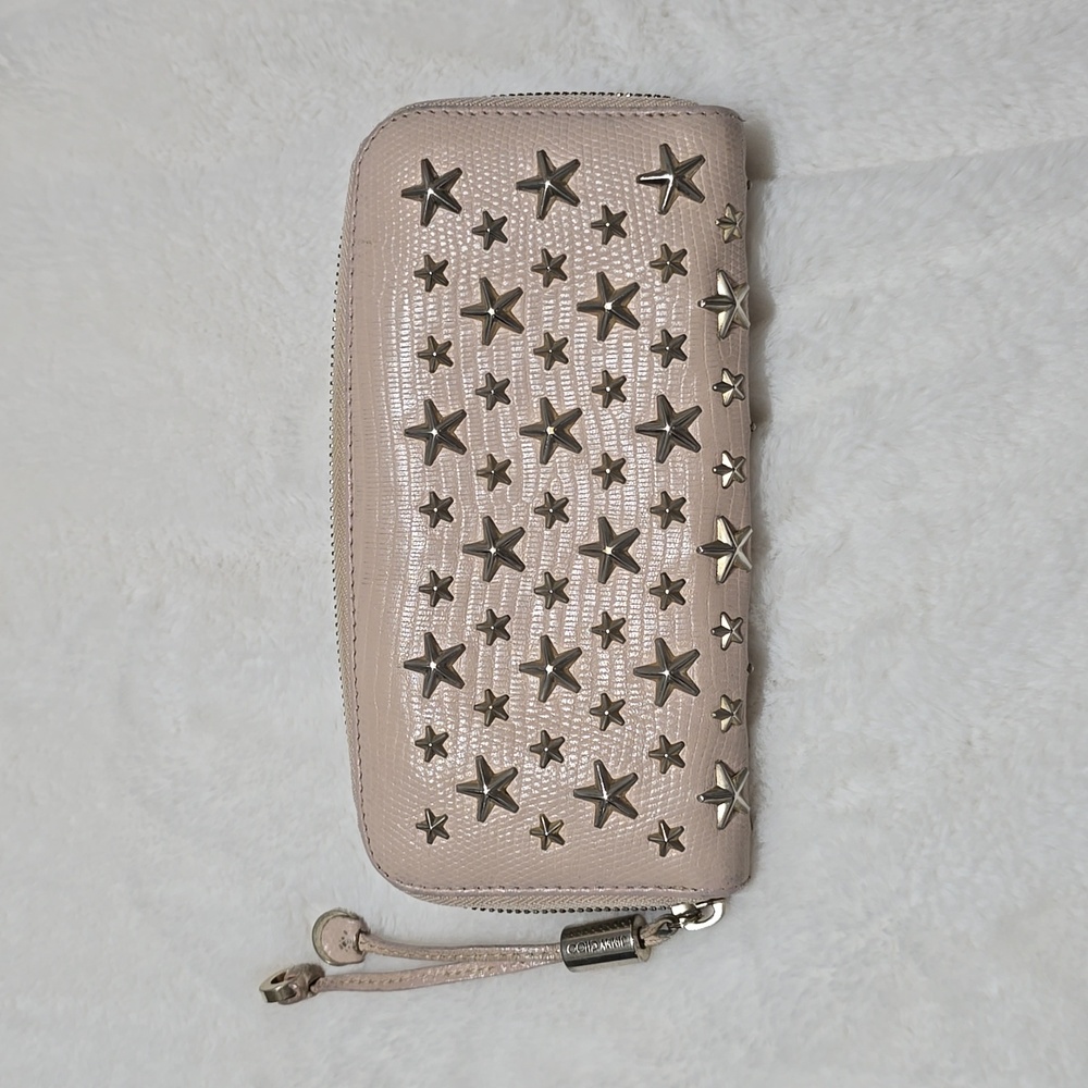 EUC Jimmy Choo Light Pink Studded Wallet